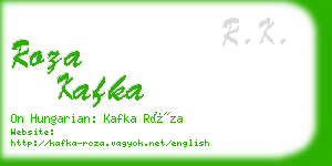 roza kafka business card